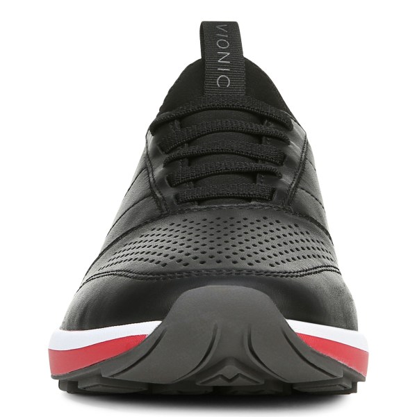 Vionic Trainers Ireland - Trent Sneaker Black - Mens Shoes Sale | PYUWG-5943